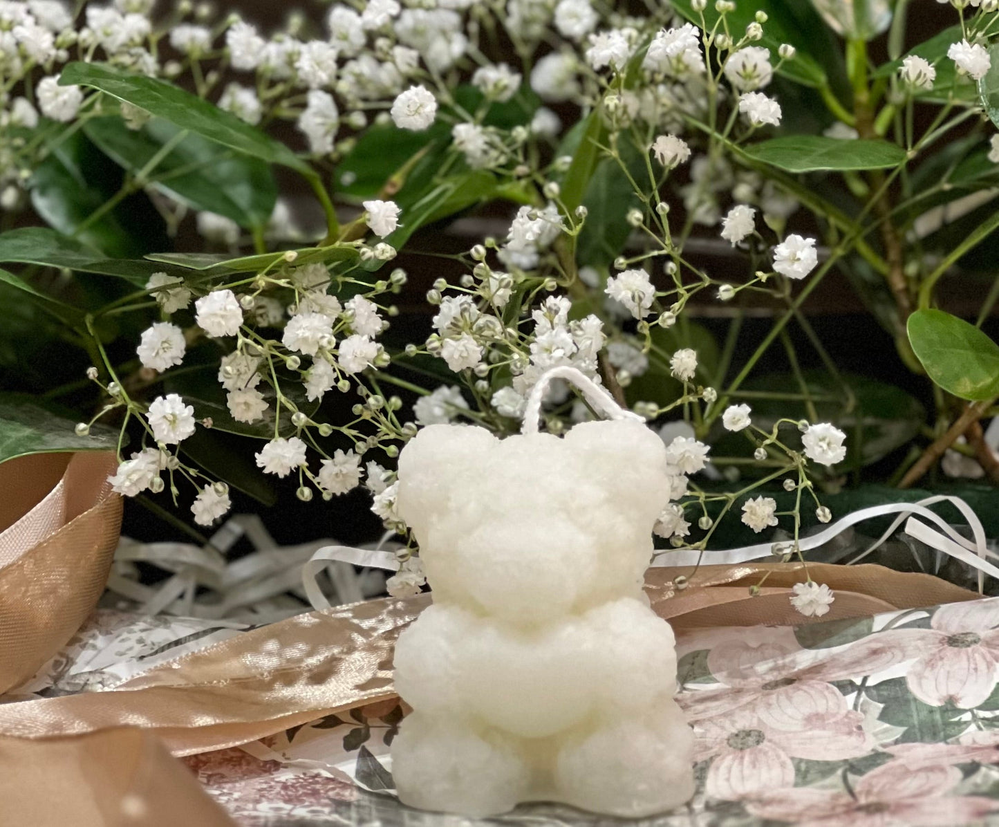 Heart Teddy Candle