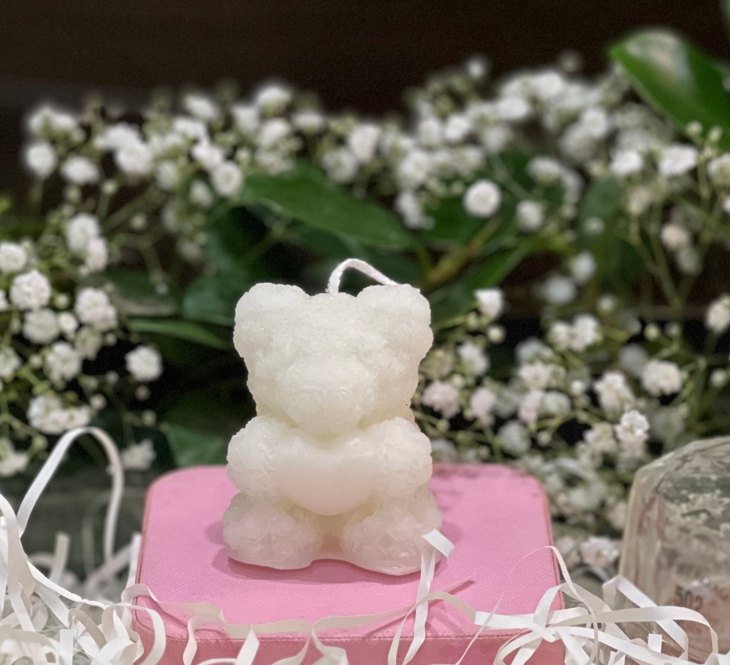 Heart Teddy Candle