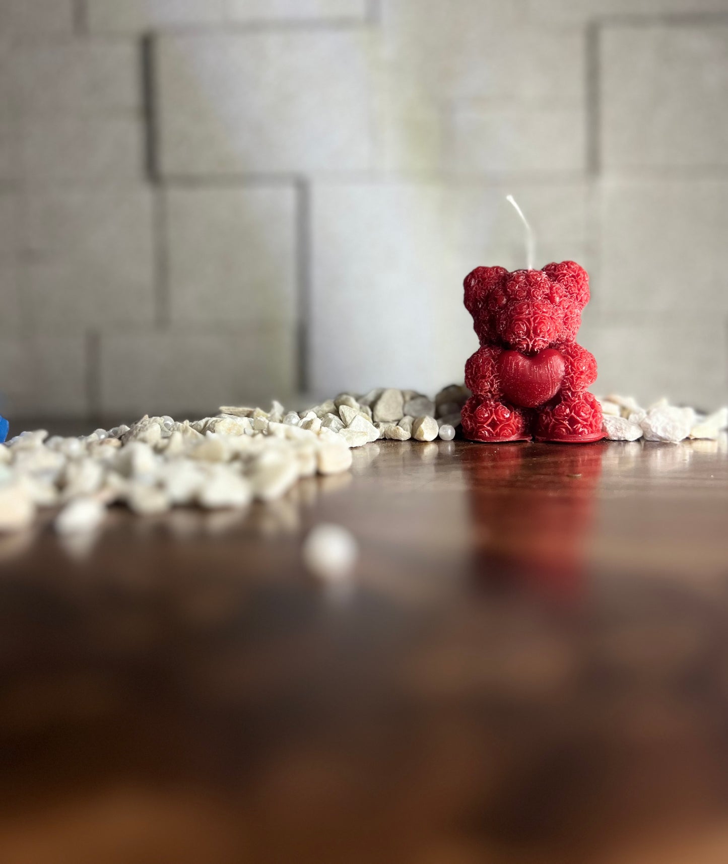 Heart Teddy Candle
