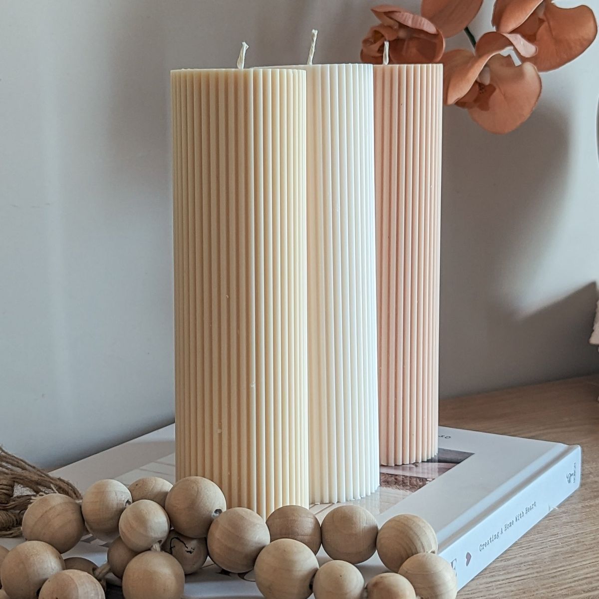 Ribbed Tower Candle
